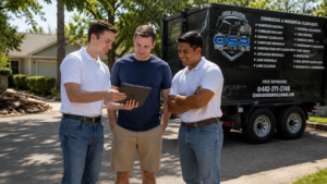 Junk Removal Expert with Client